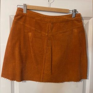Corduroy Skirt in burnt orange